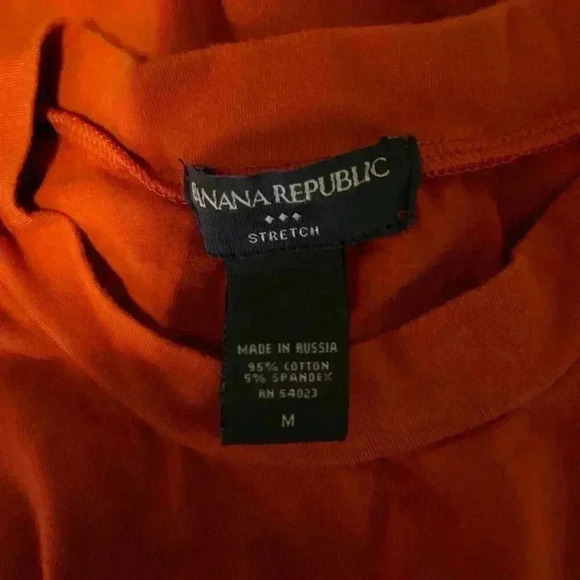 Retro Banana Republic sz M women’s top, burnt orange & cream - Picture 3 of 3